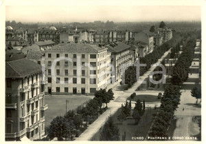 Cartolina originale da collezione 1950 ca CUNEO Panorama di Corso DANTE Cartolina postale FG NV 1
