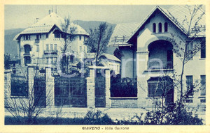 Cartolina originale da collezione 1941 GIAVENO TO Veduta di VILLA GARRONE Cartolina postale FP VG 1