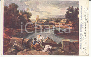 Cartolina originale da collezione 1903 ARTE Nicolas POUSSIN L angelo e San Matteo evangelista Cartolina FP VG 1