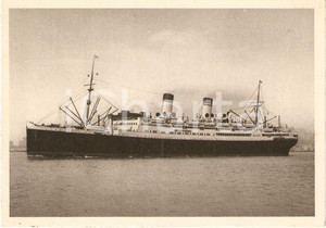 Cartolina originale da collezione 1935 MARINA MERCANTILE Piroscafo CONTE BIANCAMANO Flotte riunite ITALIA *FG 1