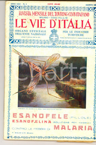 Giornale, rivista storica 1924 TOURING CLUB ITALIANO Miniera di Lurisia Anno XXX nÂ° 8 ESANOFELE malaria 1