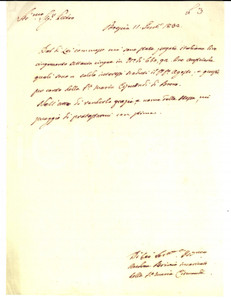 Documento originale, autentico 1832 BRESCIA Andrea BRIVIO rilascia ricevuta per conto di Maria CISMONDI 1