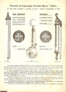 Materiale pubblicitario d’epoca 1930 ca Paranchi ad ingranaggi elicoidali marca STELLA 1