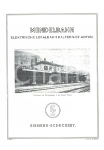 Materiale pubblicitario d’epoca 1965 ca SIEMENSSCHUCKERT Funicolare Mendelbahn KALTERN  SANKT ANTON Illustrato 1