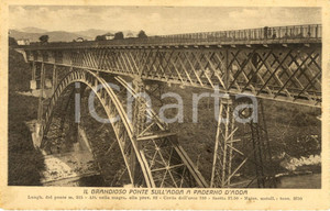 Cartolina originale da collezione 1931 PADERNO D ADDA LC Il grandioso ponte di ferro Cartolina DANNEGGIATA FP VG 1