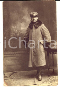 Fotografia d epoca originale 1918 MILANO Militare di fanteria mutilato di guerra Foto Italo PACCHIONI FP 1