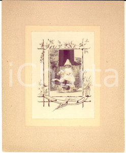 1900 ca LOMBARDIA Bambino Gian Fausto TOGNI sul cavalluccio *Foto RARA 15x18