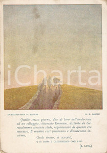 Cartolina originale da collezione 1955 ca OPERA NAZIONALE MEZZOGIORNO ITALIA Santi Evangeli illustrati Cartolina 1