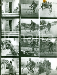 Fotografia d epoca originale 1940 ca FIRENZE Allenamenti Gino BARTALI in campagna e cane Foto 12 PROVINI 1