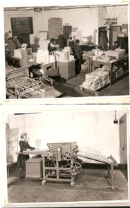 Fotografia d epoca originale 1969 PAVIA Tipografia Mario PONZIO Reparto confezioni legatoria FRONTE RETRO 1