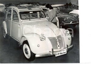 1957 GINEVRA Salone dell'automobile - CITROEN 2CV Belge Luxe *Foto 18x13 cm