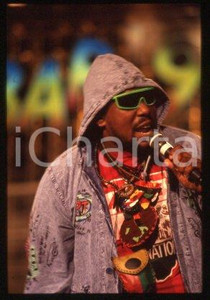 35mm vintage slide* 1989 ca ITALY American DJ and rapper Afrika BAMBAATAA (21)