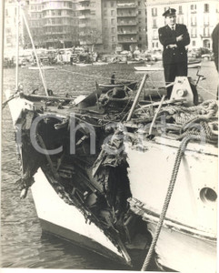 1964 NAPOLI Vedetta della Finanza speronata dai contrabbandieri *Foto 13x18 cm