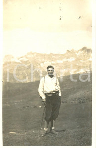 Fotografia d epoca originale 1929 VALTOURNANCHE AO Giovane escursionista verso le CIME BIANCHE Foto 1
