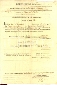 Documento originale, autentico 1819 TORRE DI PALME (FM) fondi rustici Pasquale LUZI 1