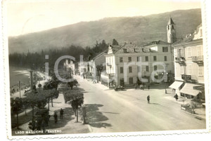 Cartolina originale da collezione 1940 BAVENO (VB) Drogheria TARCHINI sul lungolago *Cartolina ANIMATA FG VG 1