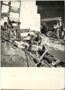 1960 Terremoto di AGADIR (MAROCCO) Soccorritori tra le macerie *Foto 13x18