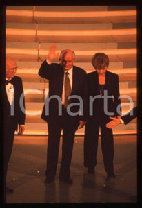 Fotografia d epoca originale 35mm vintage slide 1999 FESTIVAL SANREMO Michail GORBACHEV Raissa  DULBECCO 1 1