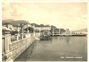 Cartolina originale da collezione 1940 VERBANIA Traghetto SAN CRISTOFORO sul lungolago di INTRA Cartolina FG VG 1