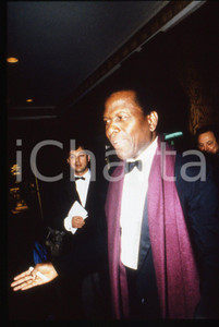 Fotografia d epoca originale 35mm vintage slide 1989 NEW YORK Sidney POITIER al Museum of the Moving Image 3 1