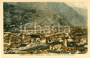 Cartolina originale da collezione 1931 SUSA TO Panorama con Chiesa e Convento di SAN FRANCESCO Cartolina FP VG 1