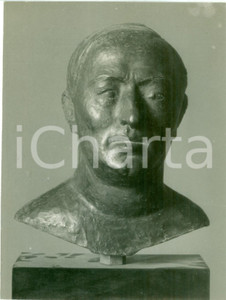Fotografia d epoca originale 1933 MOSTRE D ARTE Marino MARINI Ritratto Pompeo BORRA Fotografia coeva busto 1