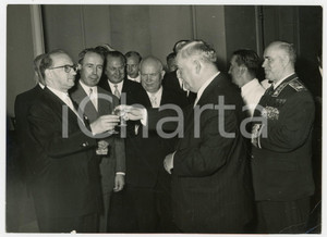 Fotografia d epoca originale 1955 GENEVA Conference Edgar FAURE Antoine PINAY Nikolaj BULGANIN Georgij ZUKOV 1