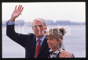 35mm vintage slide* 1989 FESTIVAL CANNES - Jane FONDA e Gregory PECK Ritratto