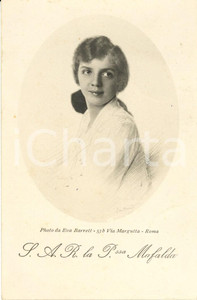 Cartolina originale da collezione 1920 ca Ritratto fotografico della principessa MAFALDA DI SAVOIA *FP NV 1