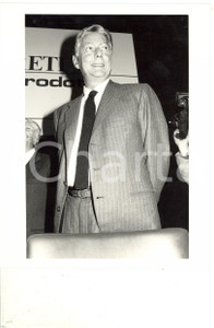 Fotografia d epoca originale 1990 ca TORINO Ritratto dell imprenditore Umberto AGNELLI Foto 20x25 cm 1