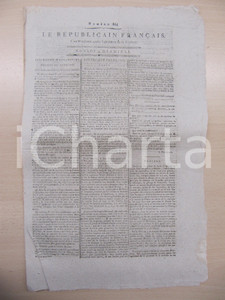 Giornale, rivista storica 1795 LE REPUBLICAIN FRANCAIS Gazette REVOLUTION N° 854 Piaceri a Parigi 1