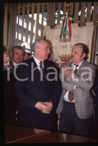 Fotografia d epoca originale 35mm vintage slide 1995 SESTO SAN GIOVANNI  Visita Michail GORBACHEV 15 1