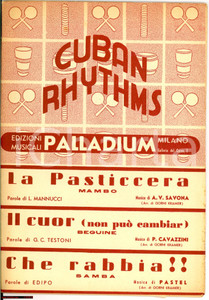 Oggetto da collezione cartaceo 1951 CUBAN RHYTM musiche latine arrangiate GORNI KRAMER Spartito 1