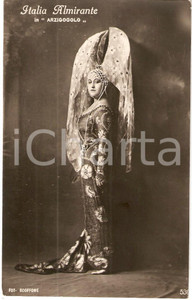 Cartolina originale da collezione 1924 ARZIGOGOLO Italia ALMIRANTE in costume di scena CINEMA Cartolina FP NV 1