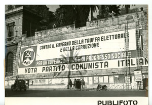 1953 ROMA Elezioni politiche - Propaganda PCI "Contro il governo della truffa"
