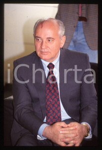 Fotografia d epoca originale 35mm vintage slide 1993 MILANO Michail GORBACHEV a Palazzo PIRELLI 37 1