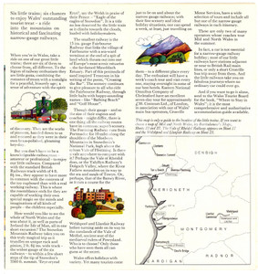 Materiale pubblicitario d’epoca 1970 The Great Little Trains of WALES illustrato Opuscolo 1