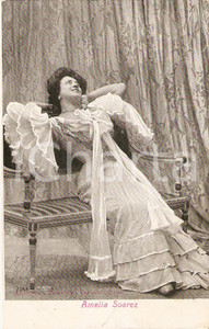 Cartolina originale da collezione 1900 ca Amelia SOAREZ Cantante operetta Cartolina FP NV 1