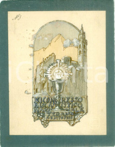 Stampa, bozzetto originale 1935 TERAMO Congresso Eucaristico Nazionale Bozzetto DISEGNATO A MANO medaglia 1