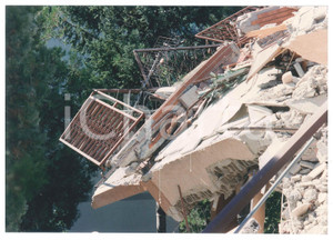 Fotografia d epoca originale 1997 TERREMOTO DI NOCERA UMBRA Macerie di abitazione  Foto 25x18 cm 4 1