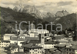 Cartolina originale da collezione 1953 PIEVE DI CADORE BL Veduta del paese verso le MARMAROLE DANNEGGIATA FG VG 1