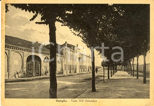 Cartolina originale da collezione 1940 ca OSTIGLIA MN Veduta di Via XX SETTEMBRE Cartolina ANIMATA FG NV 1
