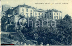 Cartolina originale da collezione 1935 Caltanissetta Hotel Concordia Mazzone Animata 1