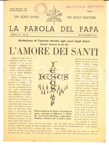 Giornale, rivista storica 1941 LA PAROLA DEL PAPA Maddalena di Canossa elevata agli altari Anno II n°54 1