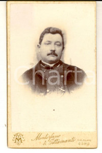 Fotografia d epoca originale 1900 ca COMO Ritratto maschile con il panciotto Foto MONTORFANO & TETTAMANTI 1