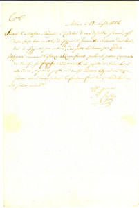 Documento originale, autentico 1826 MILANO Massaro RADAELLI creditore di una discreta somma Lettera 1