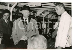 1955 PIROSCAFO PACE Silvio PICCOLOMINI in partenza per nozze Maria Pia di SAVOIA