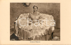 Cartolina originale da collezione 1940 ca CINEMA Grace MOORE dressed like a princess *Cartolina FP NV 1