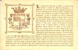 Cartolina originale da collezione 1929 Ricordo CORPUS DOMINI  Stemma di CASALE MONFERRATO Cartolina FP NV 1