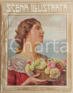 Giornale, rivista storica 1925 SCENA ILLUSTRATA Commemorazione di Giacomo PUCCINI Rivista nÂ° 12 1